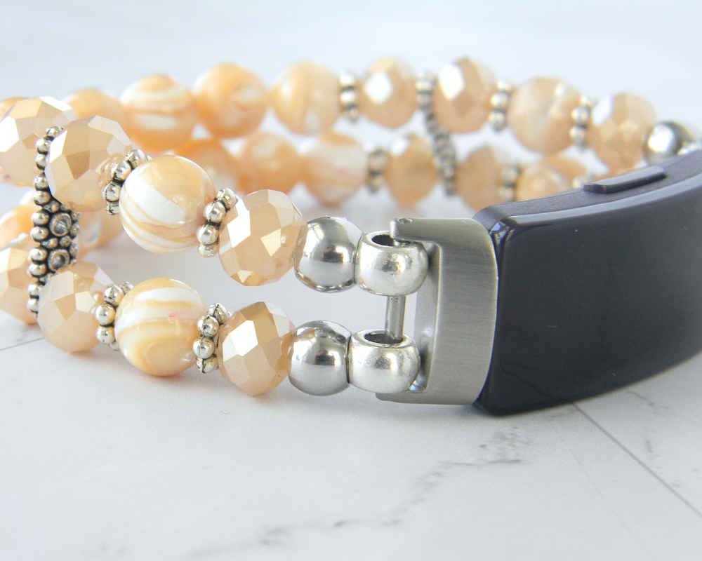 Golden Mother of Pearl Watch Band for FitBit Inspire 3