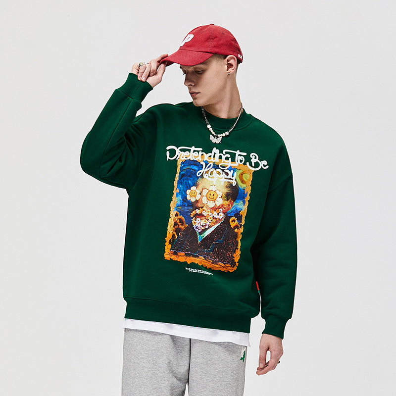 Van Gogh Daisy Flower Crew - Concordia Style Boutique