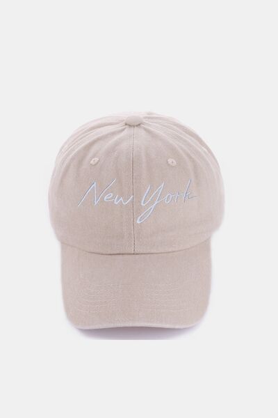 Zenana Washed Embroidered City Baseball Cap - Premium Baseball cap from Concordia Style Boutique - Just $17.68! Shop now at Concordia Style Boutique