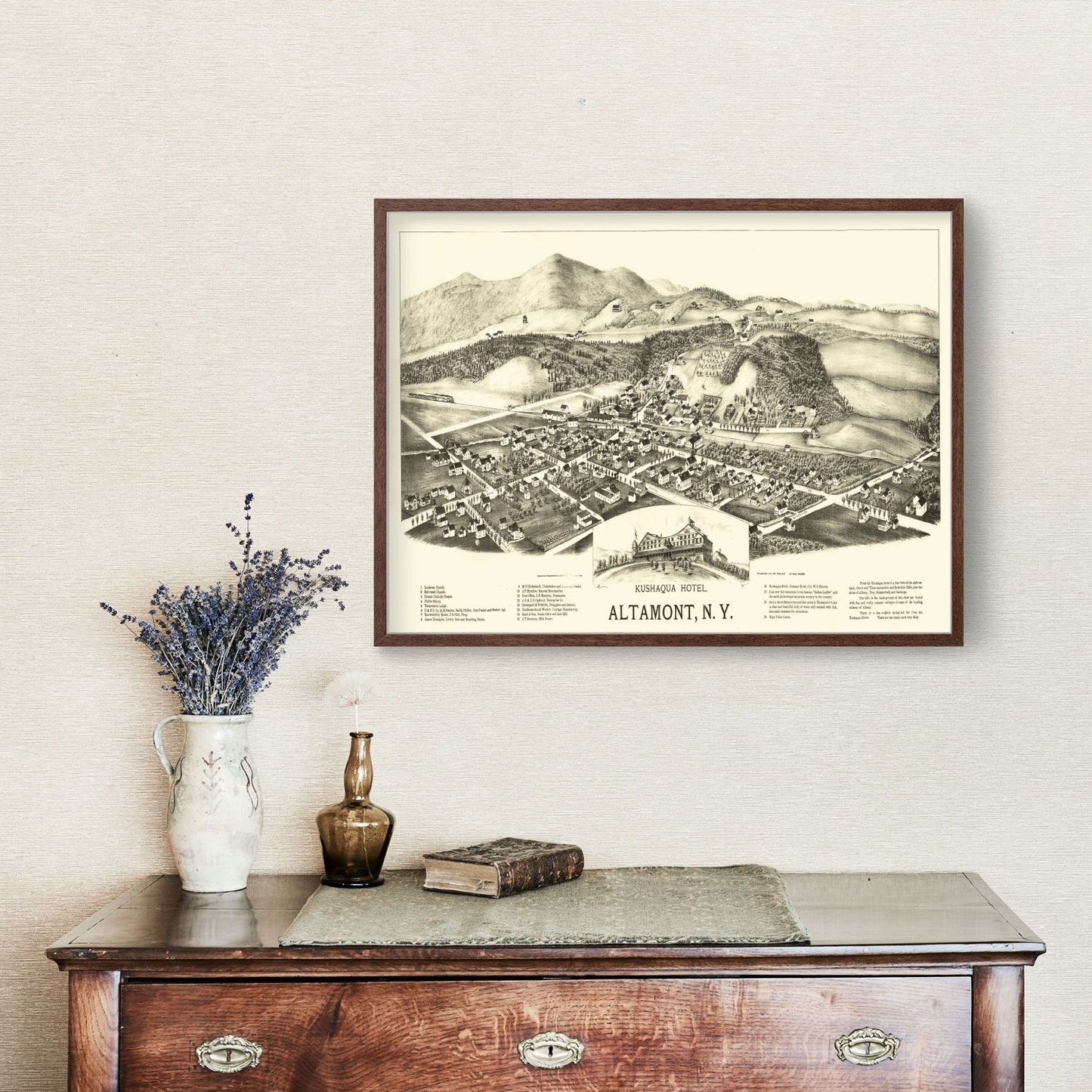 Vintage Map of Altamont, New York 1890 - Concordia Style Boutique