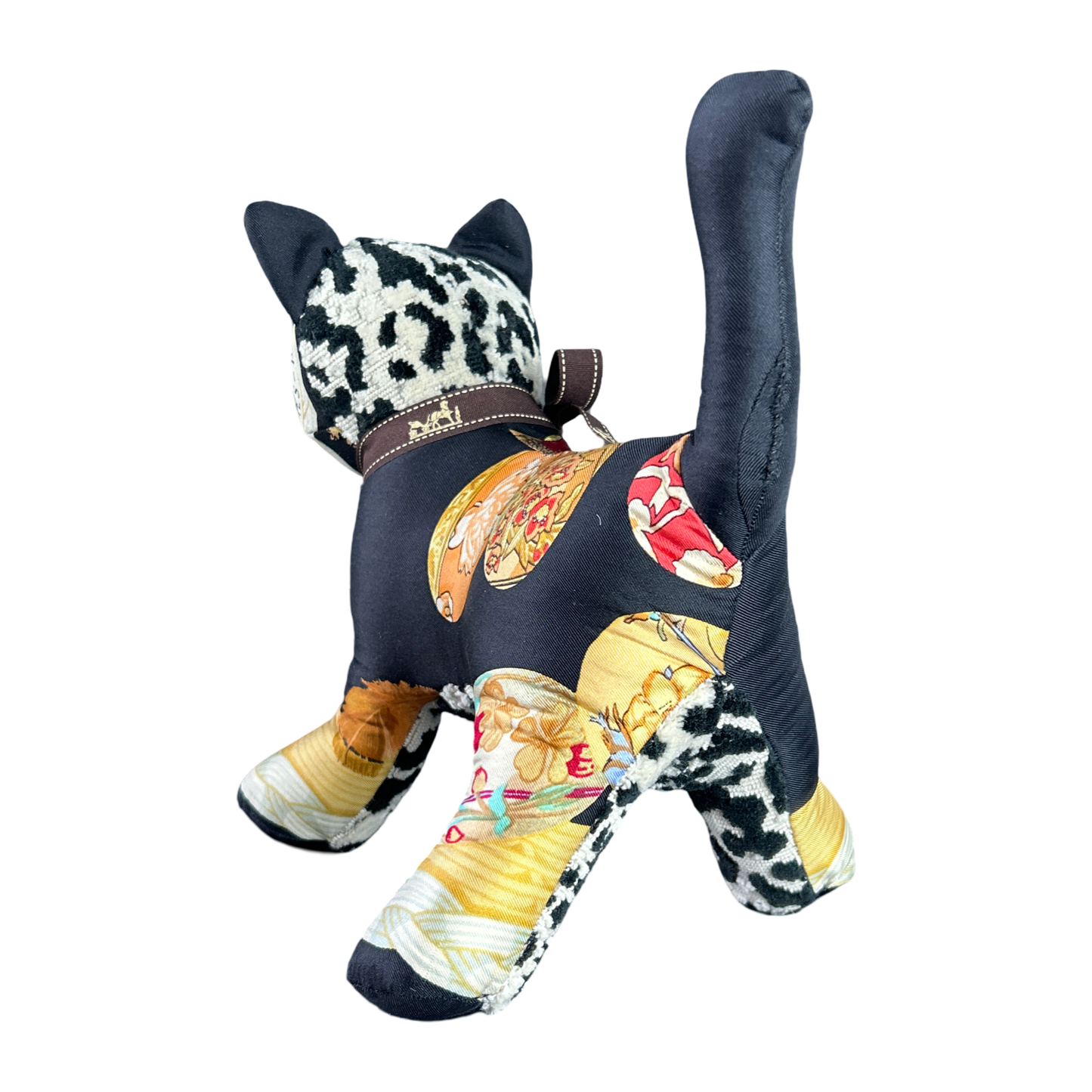 Couvée d’Hermès Vintage Silk Scarf Patchwork Kitten