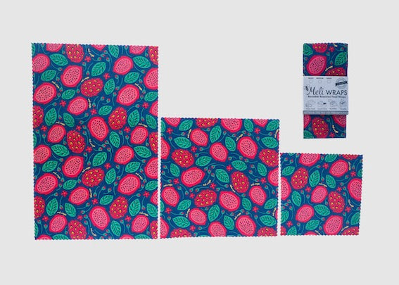 Beeswax Food Wrap - Dragonfruit Print - Concordia Style Boutique