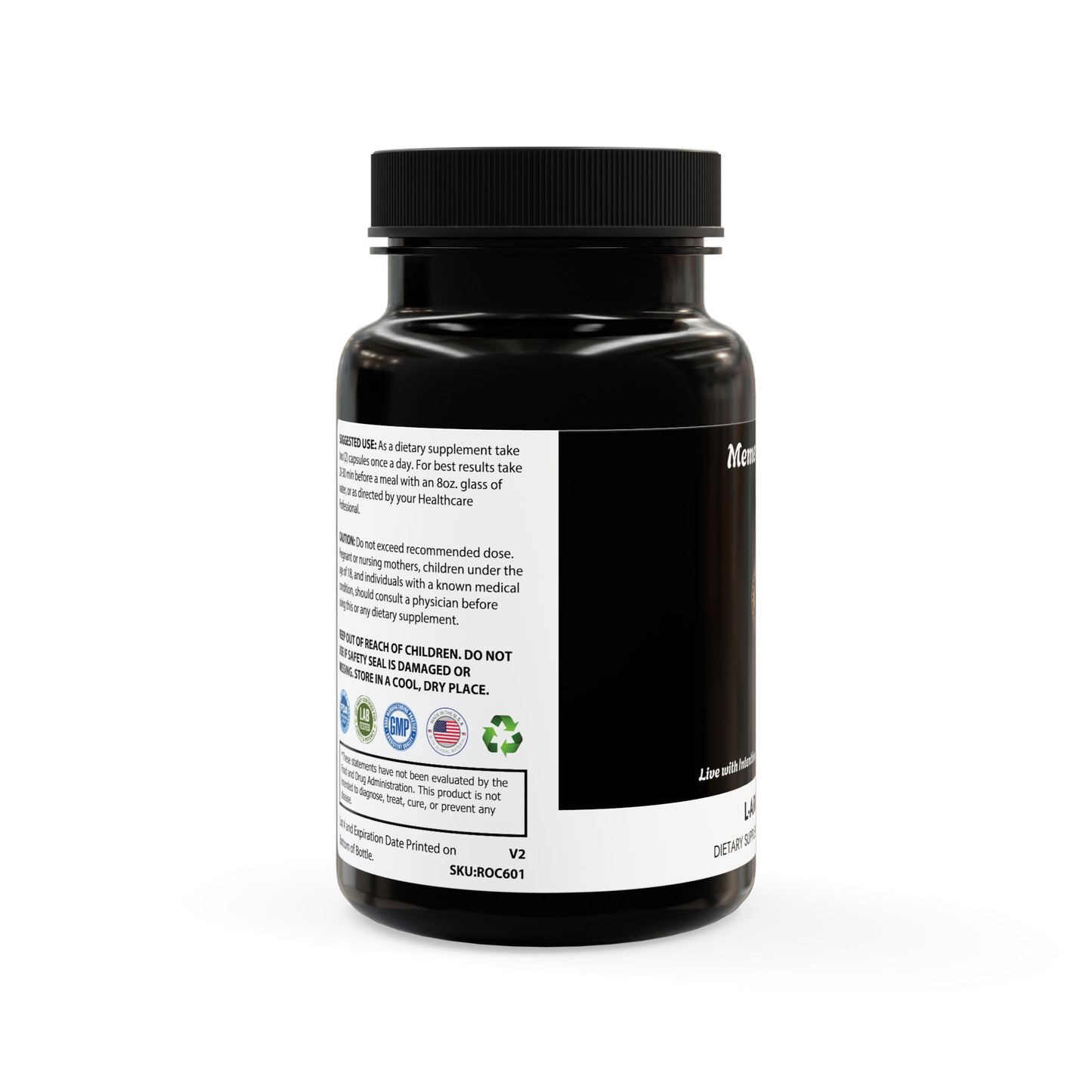 L-Arginine Supplement (60 Capsules) - "Memento Mori" - Premium Food Supplements from Concordia Style Boutique - Just $21.98! Shop now at Concordia Style Boutique