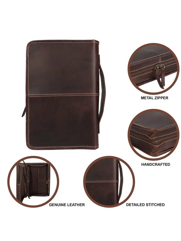 Classic Bible Leather Cover - Choco - Concordia Style Boutique