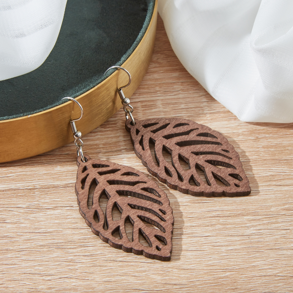 WOODEN STATEMENT EARRINGS (PAIR) - Concordia Style Boutique