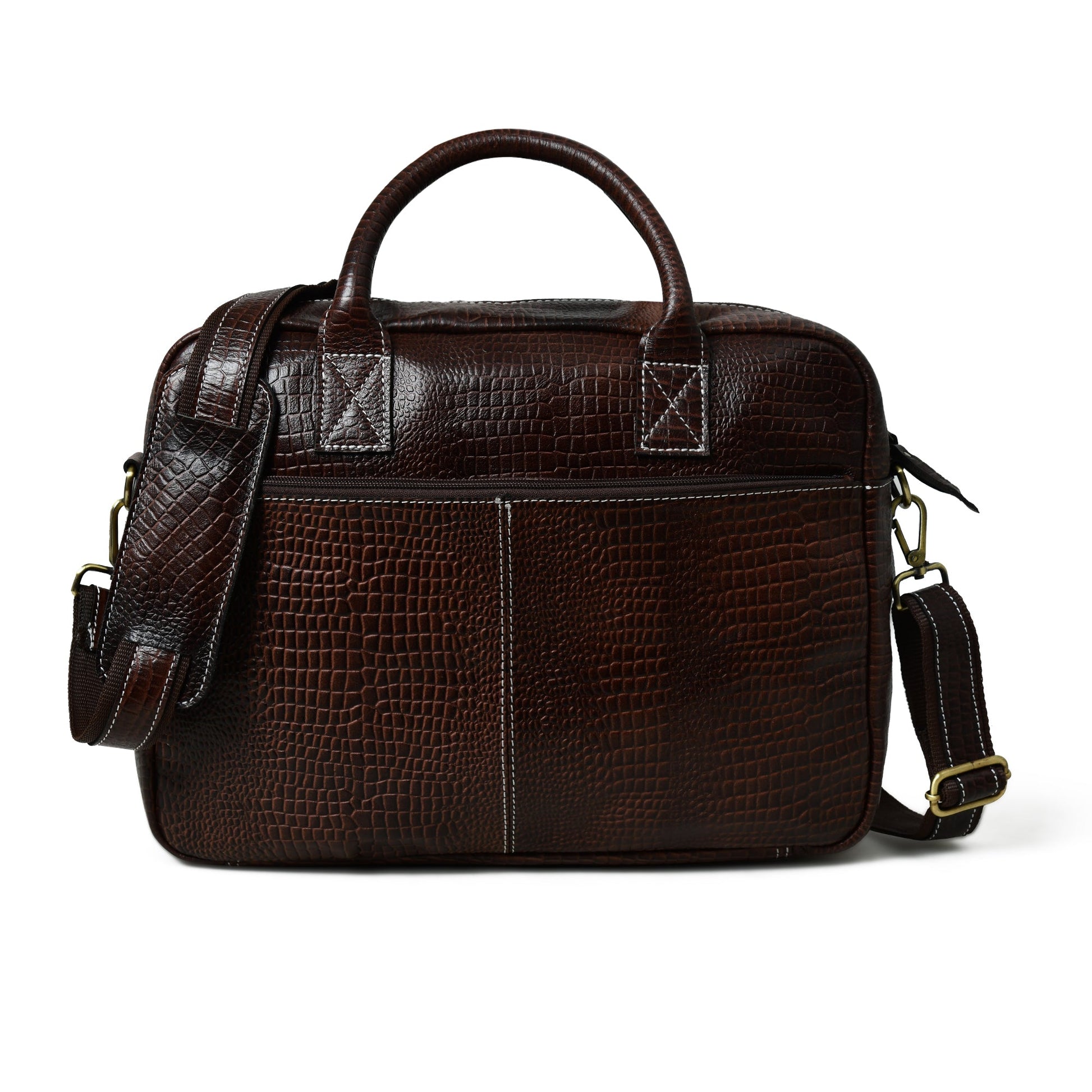 Laurent Leather Briefcase- Dark Brown - Concordia Style Boutique