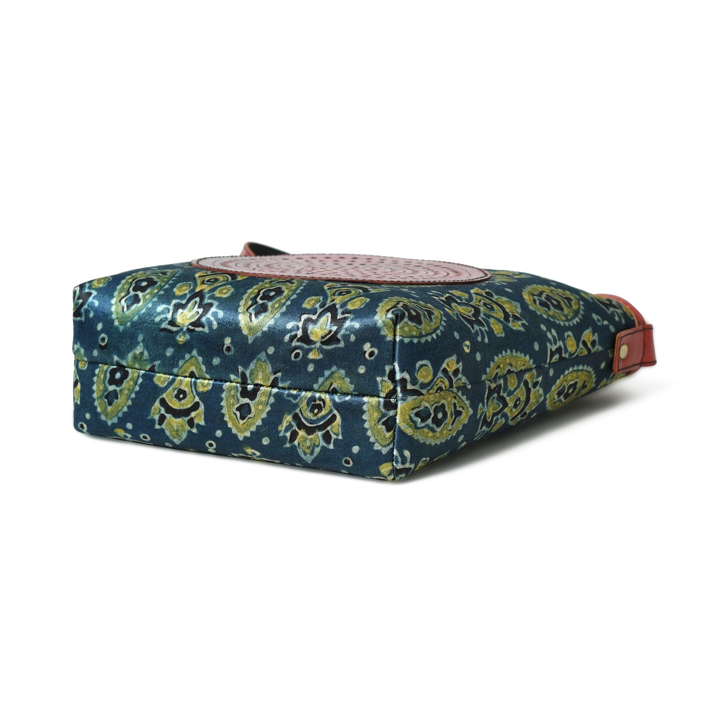 Heritage Ajrakh Leather Tote Bag - Concordia Style Boutique