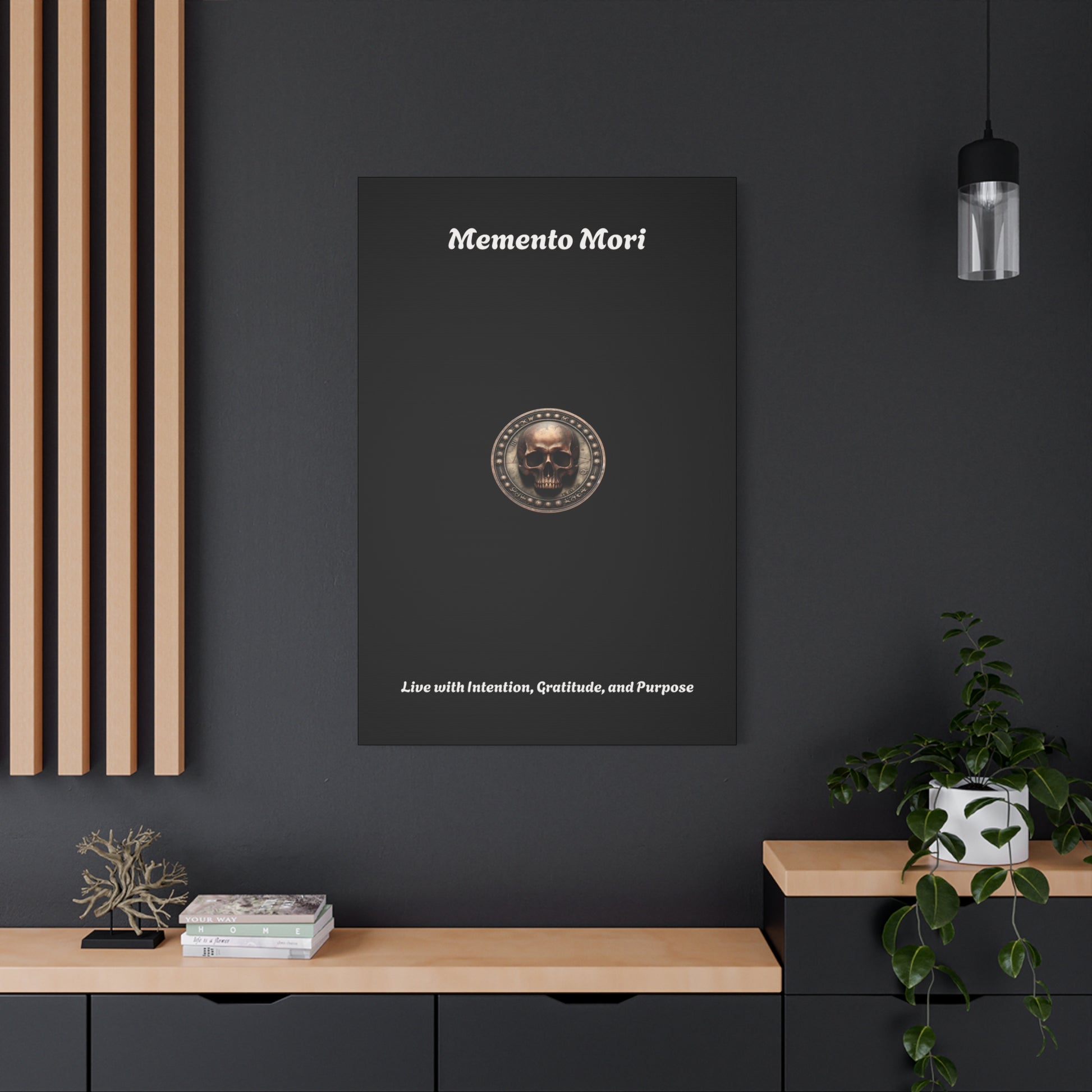 "Memento Mori" Matte Canvas - Inspirational Wall Art -"Live with Intention, Gratitude, and Purpose" - Premium Canvas from Concordia Style Boutique - Just $56.56! Shop now at Concordia Style Boutique