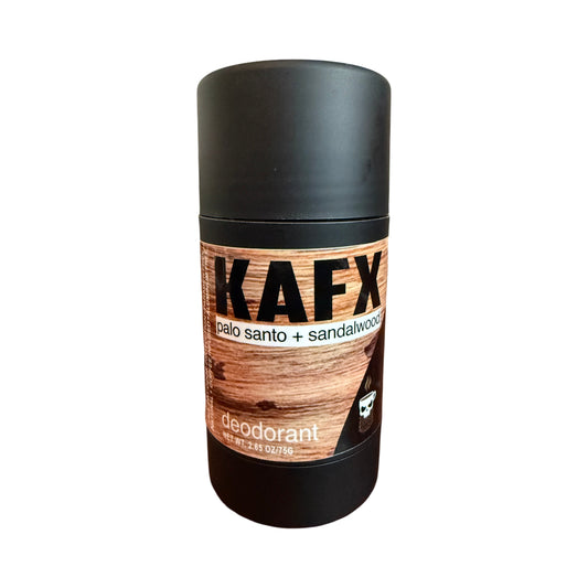 Palo Santo + Sandalwood KAFX Body Natural Coffee Infused Deodorant - Concordia Style Boutique