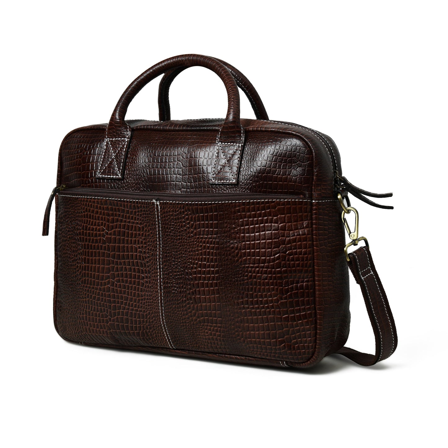 Laurent Leather Briefcase- Dark Brown - Concordia Style Boutique