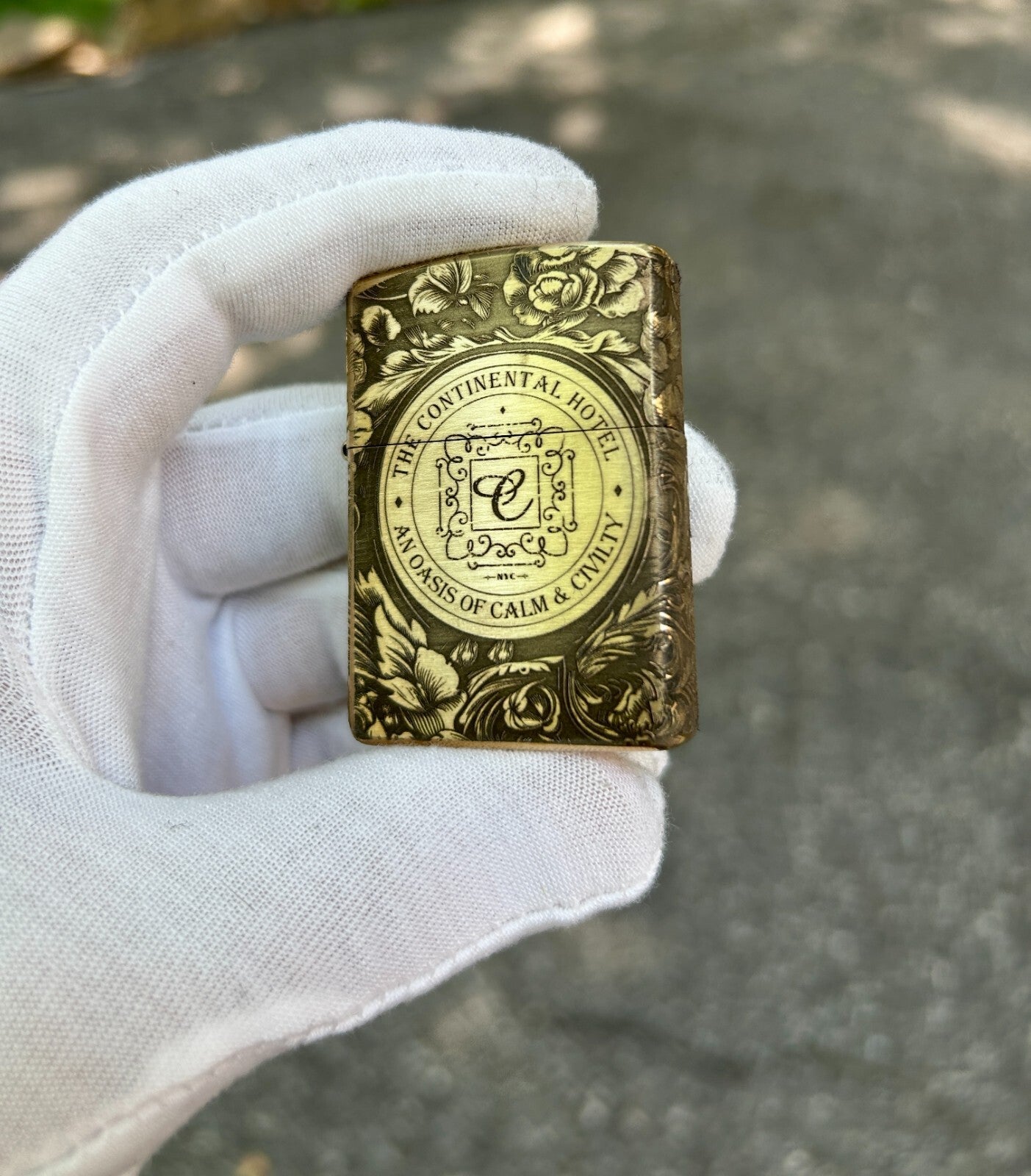 John Wick The Continental Custom Zippo Lighter | Brass Armor Zippo | Made In USA