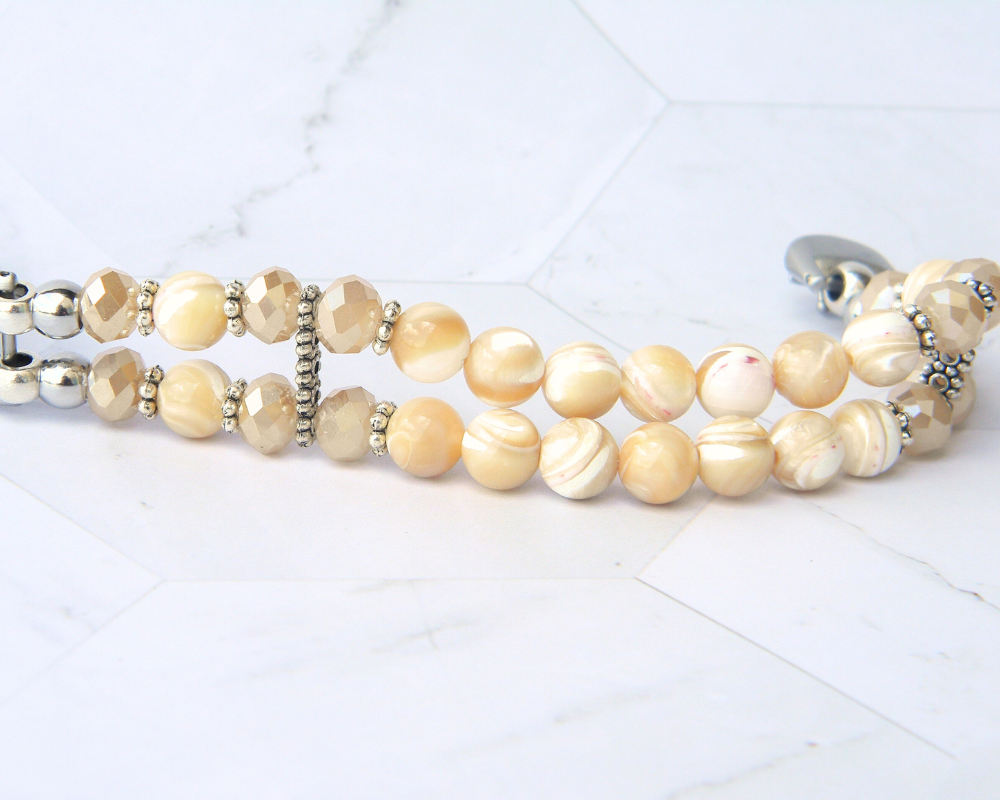 Golden Mother of Pearl Watch Band for FitBit Inspire 3