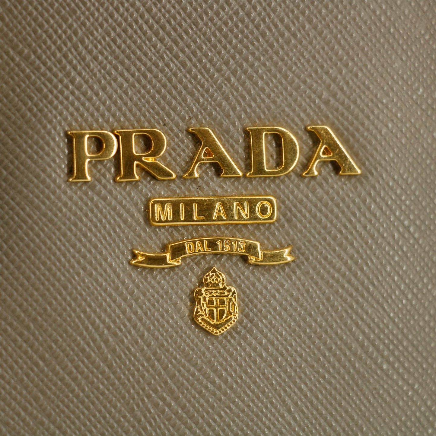 Prada Saffiano Leather Grey/Black Top Handle Tote #5808