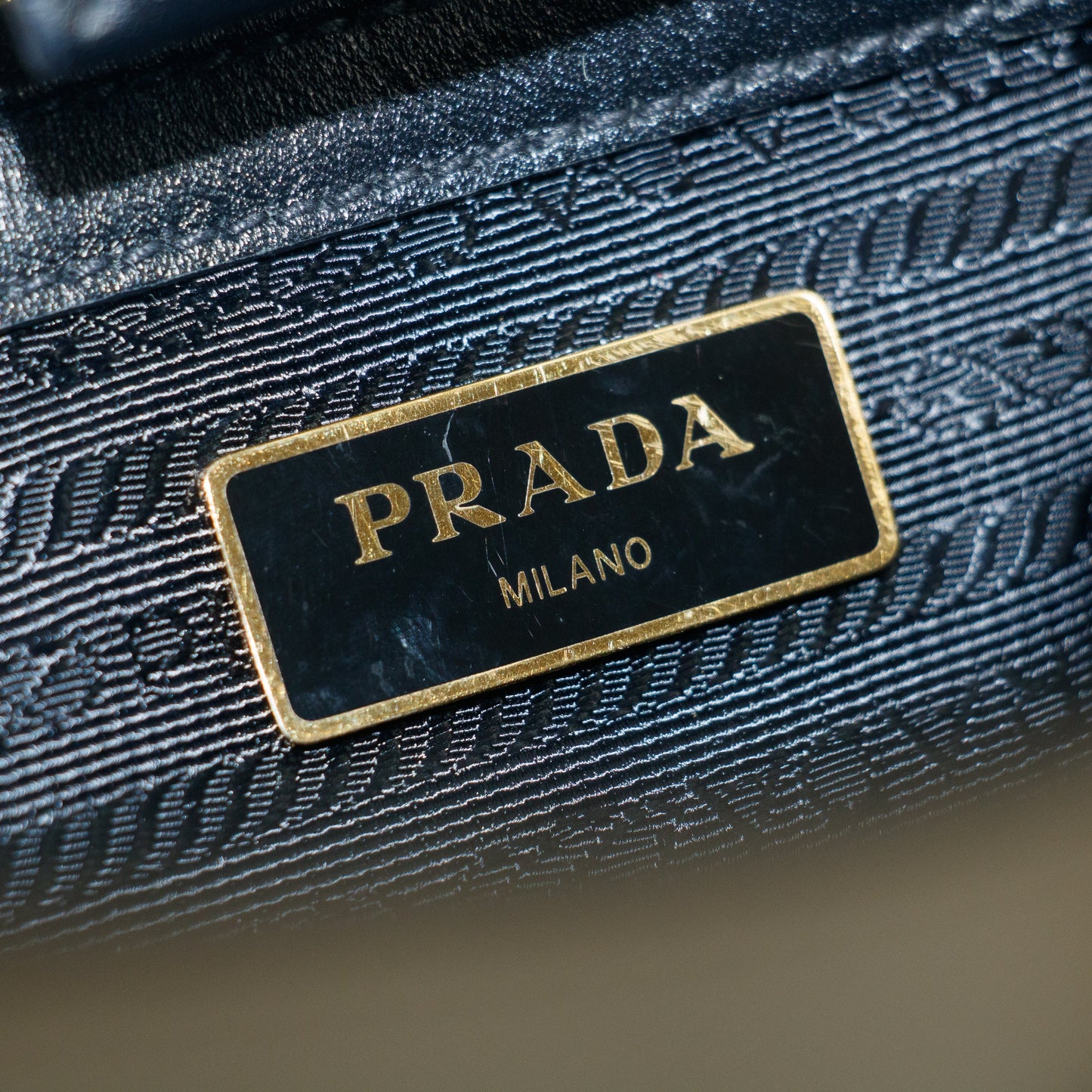 Prada Saffiano Leather Grey/Black Top Handle Tote #5808