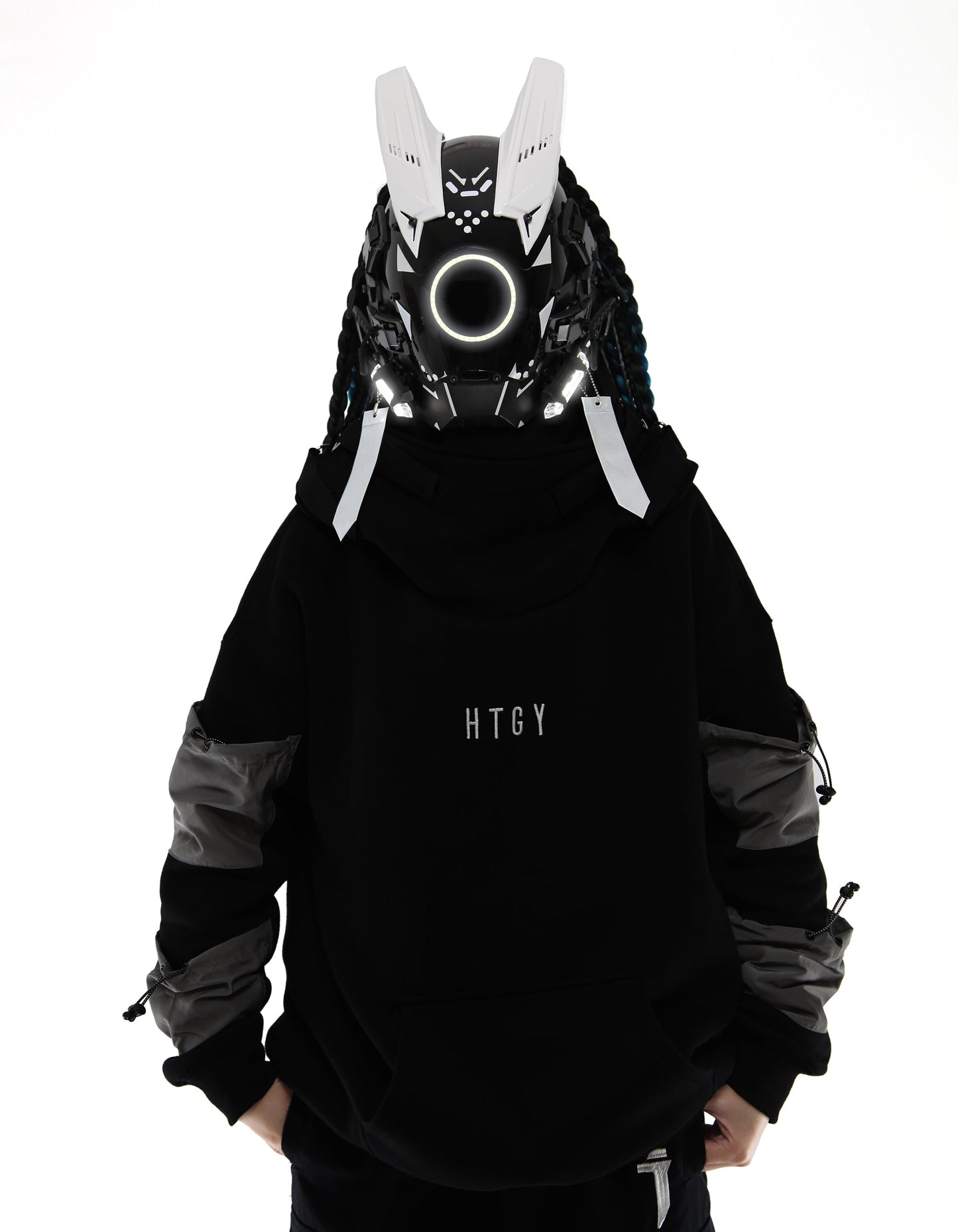 D-Ci White Tech Mask (With Braids) - Concordia Style Boutique