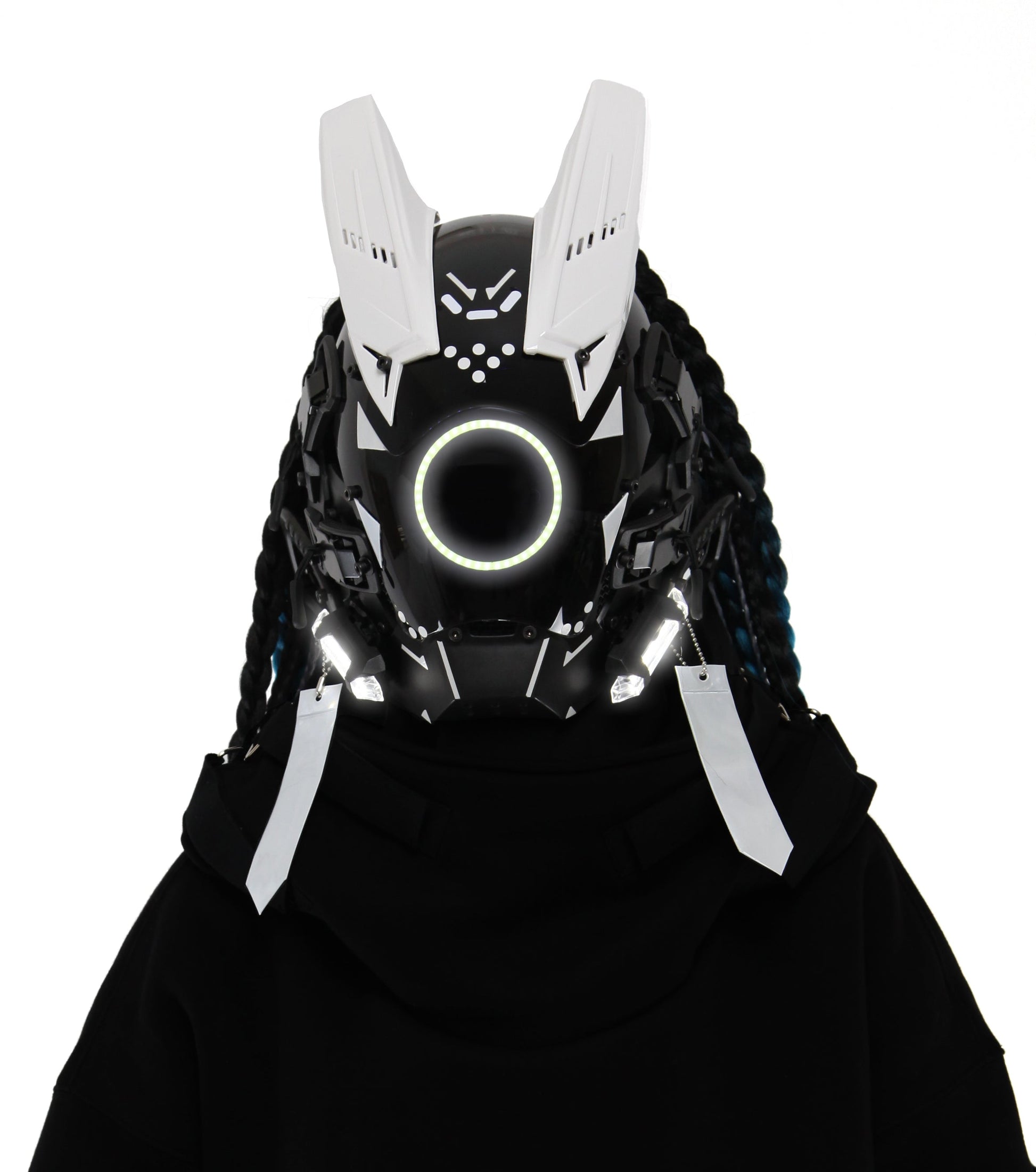 D-Ci White Tech Mask (With Braids) - Concordia Style Boutique