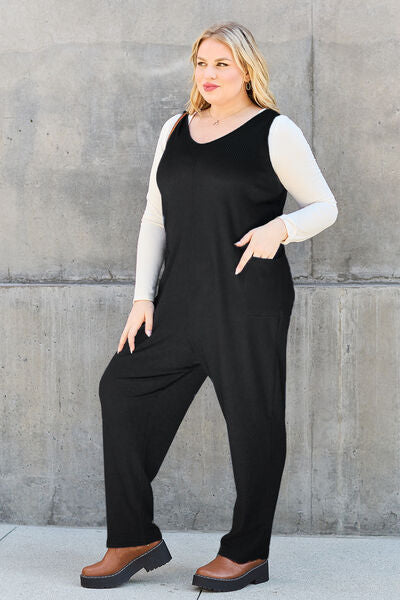 Double Take Full Size Sleeveless Straight Jumpsuit - Concordia Style Boutique