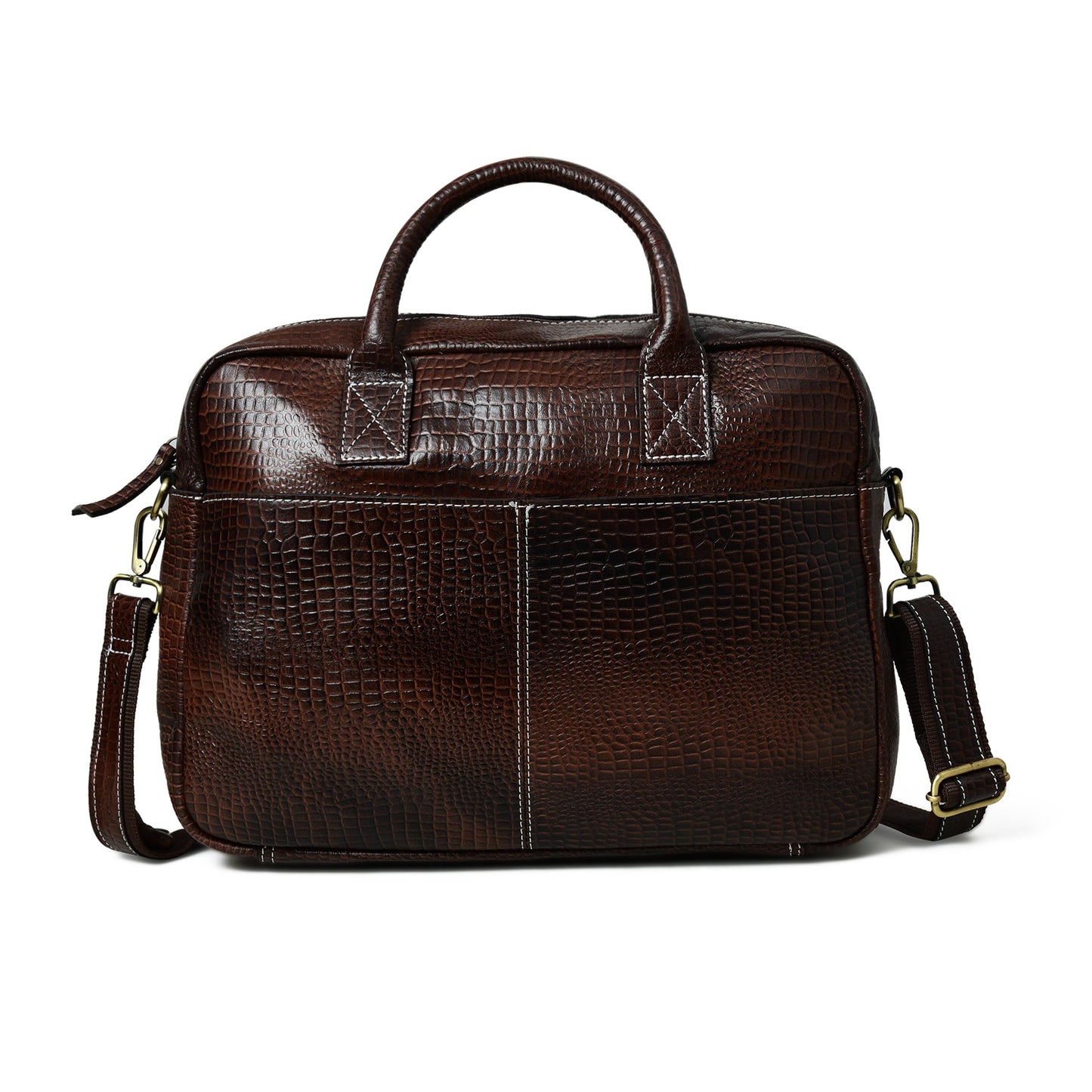 Laurent Leather Briefcase- Dark Brown - Concordia Style Boutique