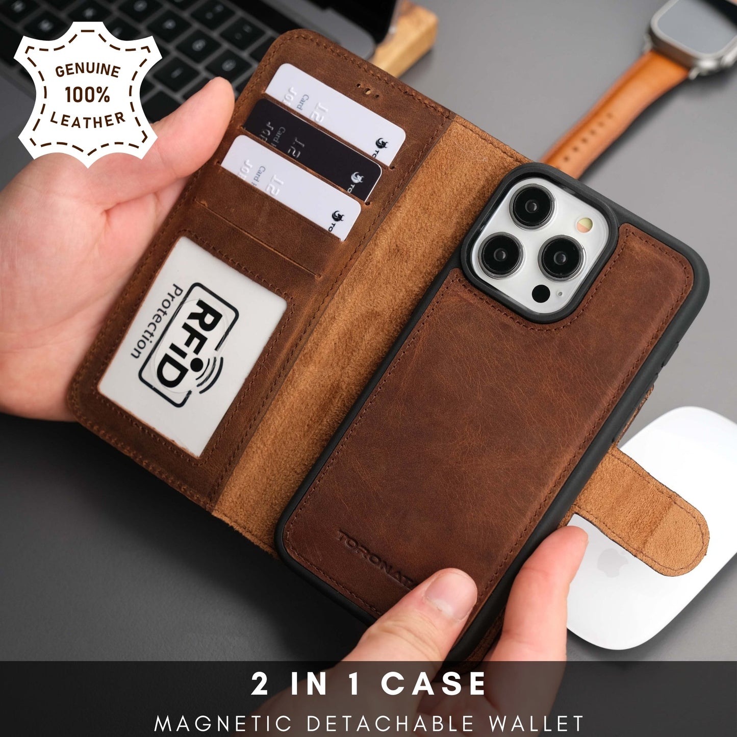 Casper Leather iPhone 14 Pro Max Wallet Case | MagSafe - Concordia Style Boutique