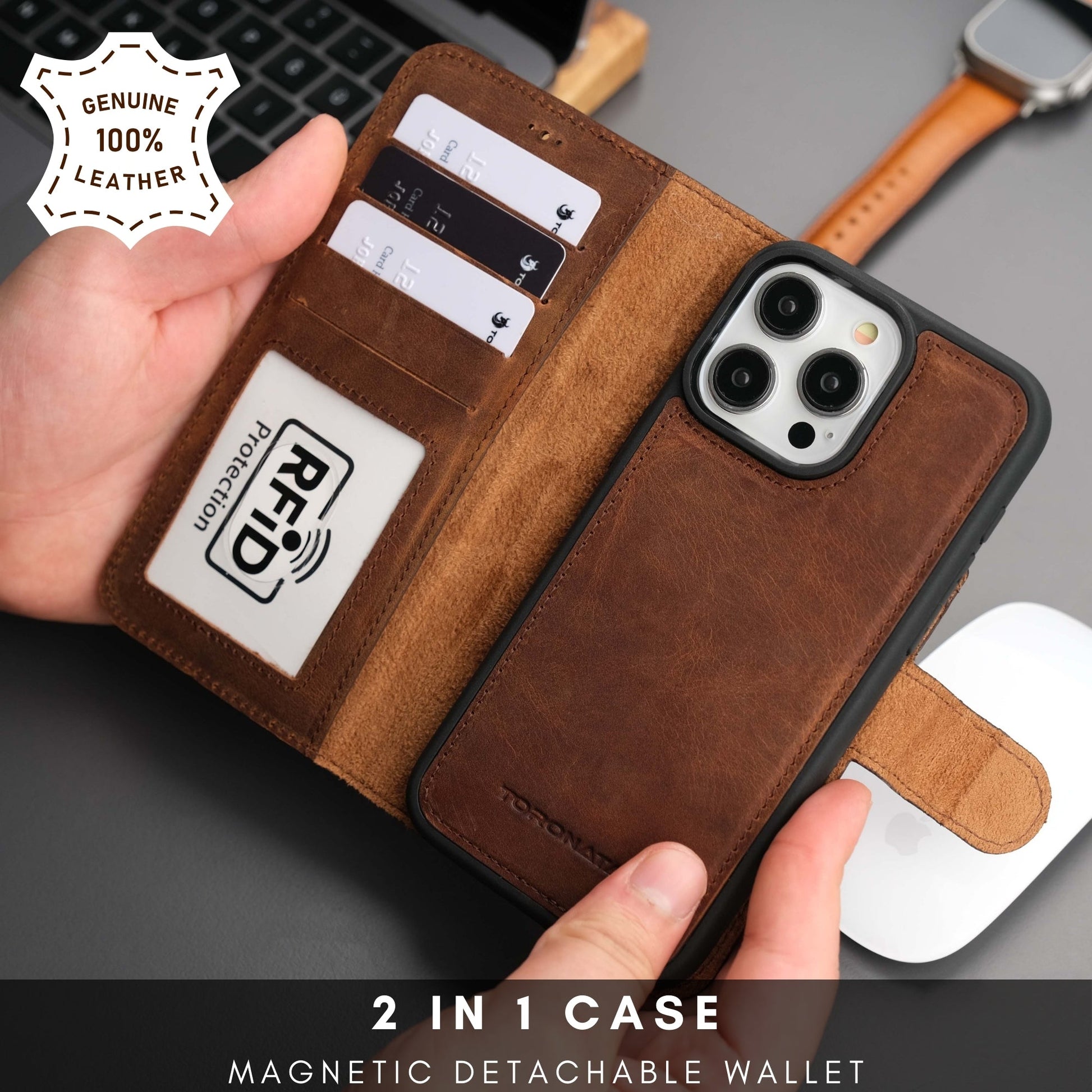 Casper Leather iPhone 14 Pro Max Wallet Case | MagSafe - Concordia Style Boutique