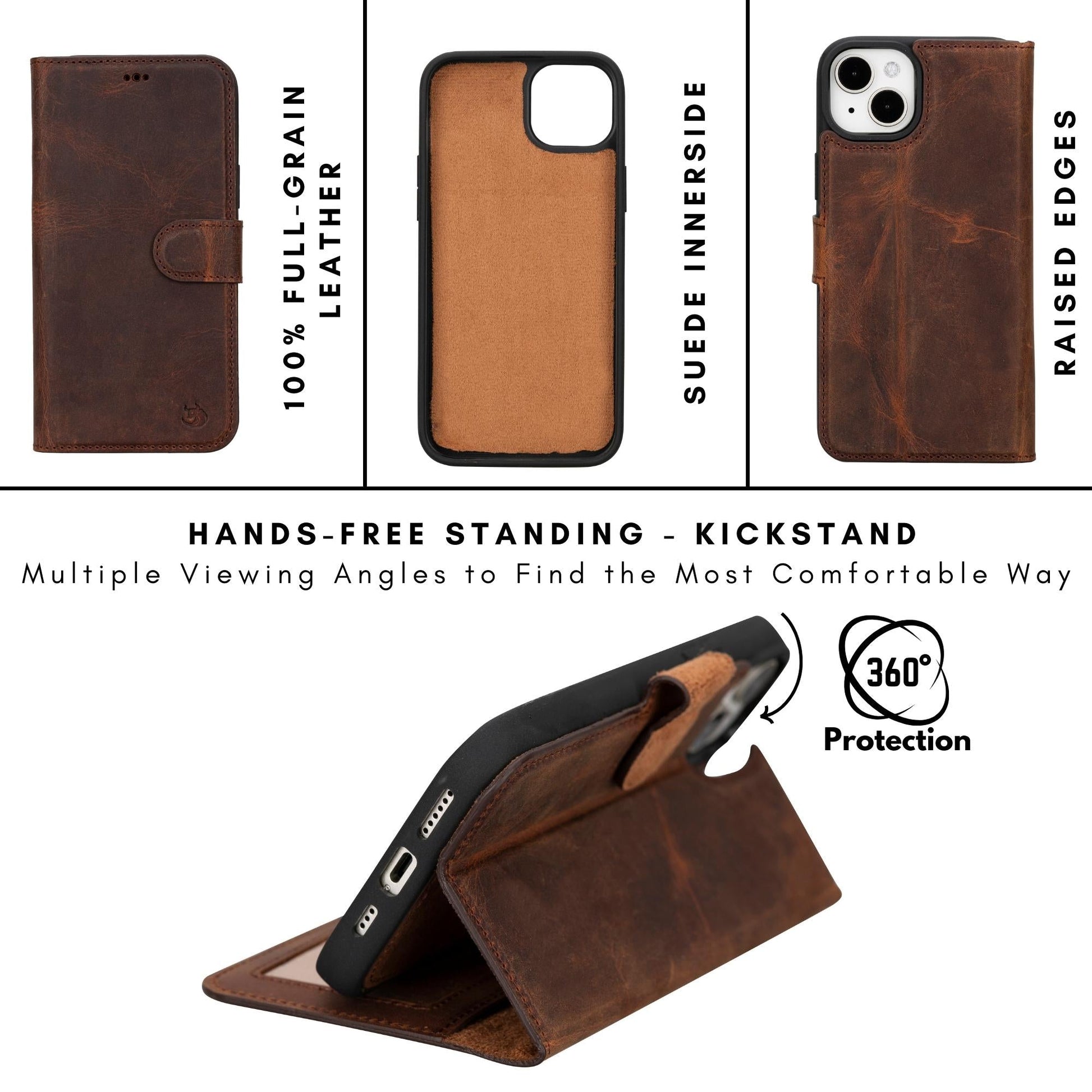 Casper iPhone 14 Series Detachable Leather Wallet Case - Concordia Style Boutique