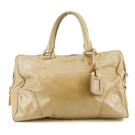 Prada Brown Leather Vintage Tote Bag #5913