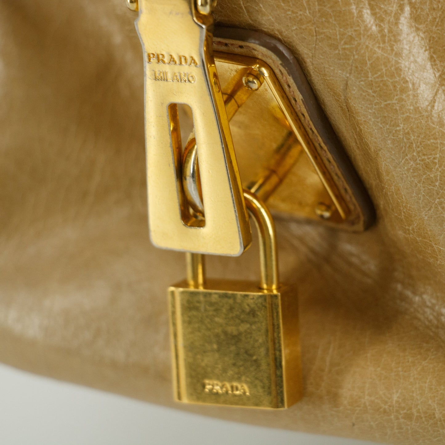 Prada Brown Leather Vintage Tote Bag #5913