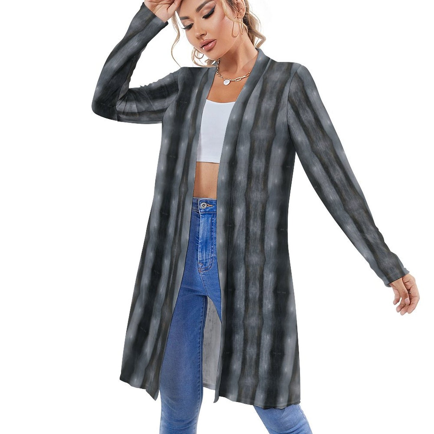 Medium Length Cardigan  - Women's Mid-Length Cardigan - Premium Cardigan from Concordia Style Boutique - Just $36.34! Shop now at Concordia Style Boutique