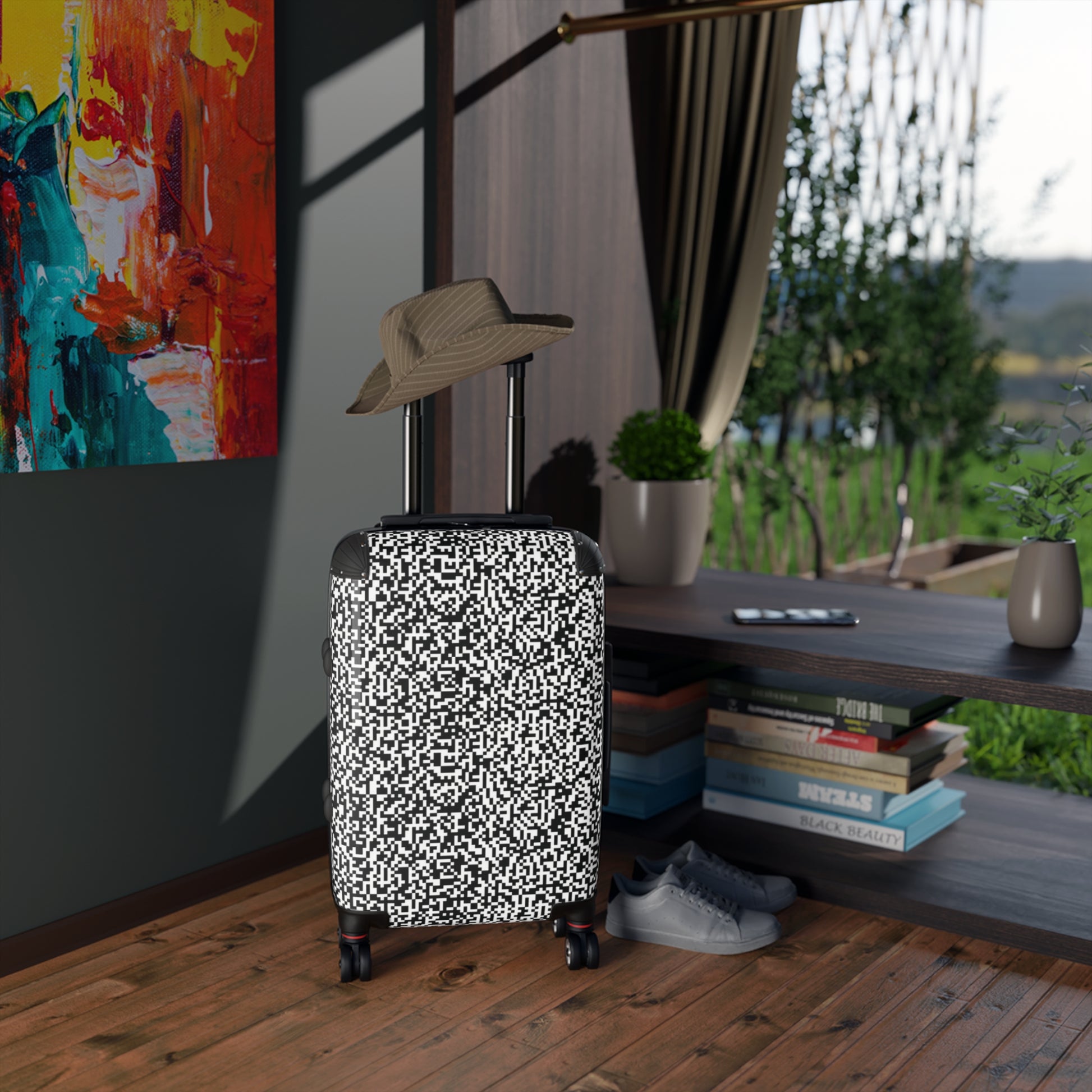 Suitcase - "Scan Me" - Premium suitcase from Concordia Style Boutique - Just $277.02! Shop now at Concordia Style Boutique