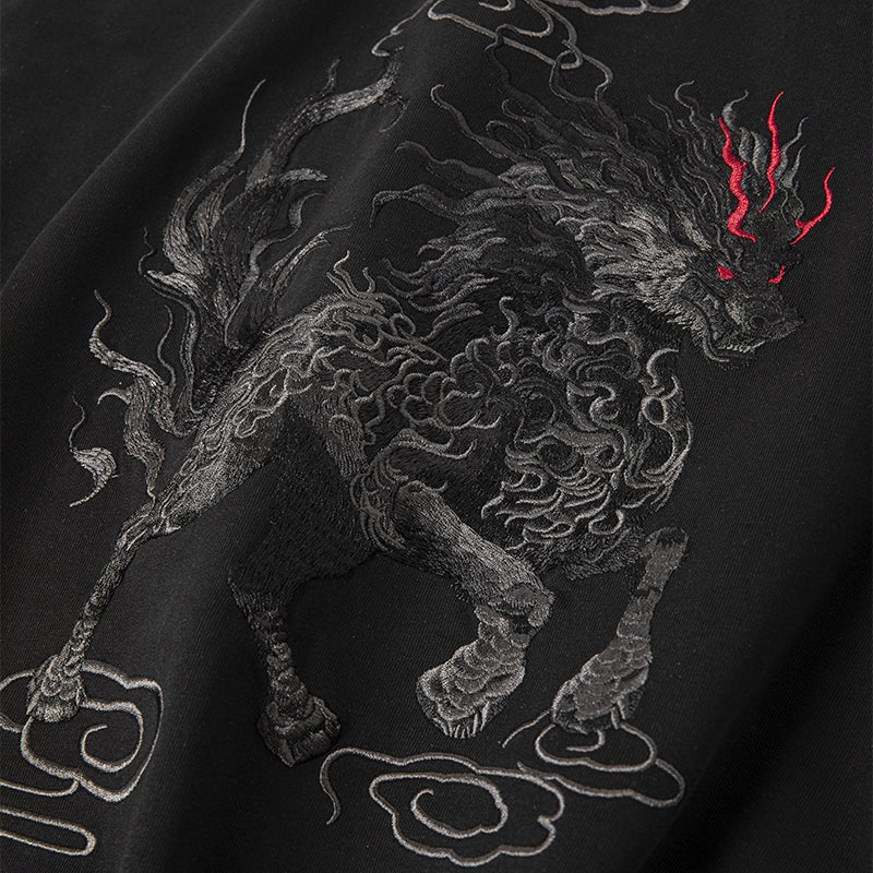 KH868 Gallant Lion Embroidery Tee - Concordia Style Boutique