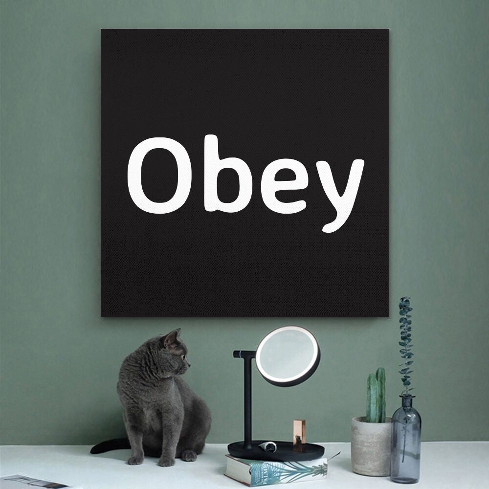 Square Unframed Canvas Prints - Obey - Premium Square Unframed Canvas Prints from Concordia Style Boutique - Just $7.25! Shop now at Concordia Style Boutique