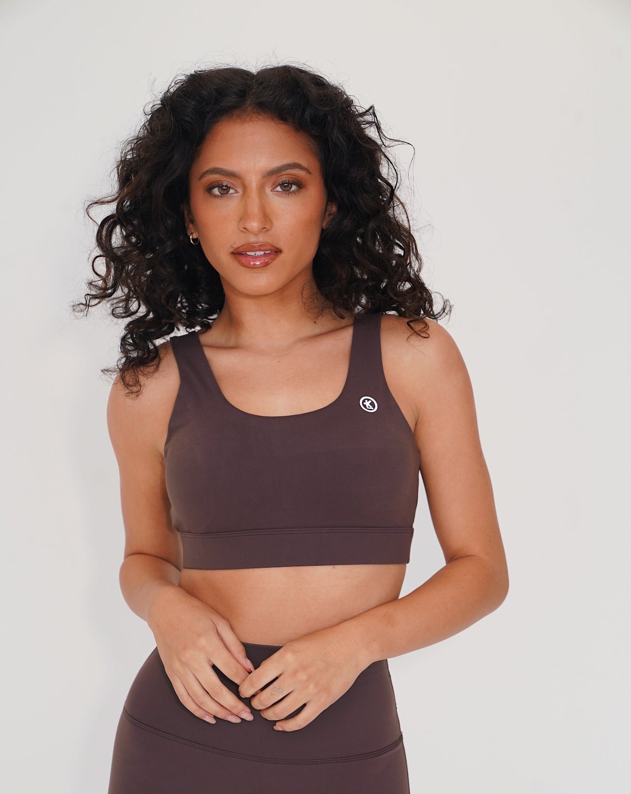 I am Beautifully Radiant Quick Dry Coffee Sports Bra