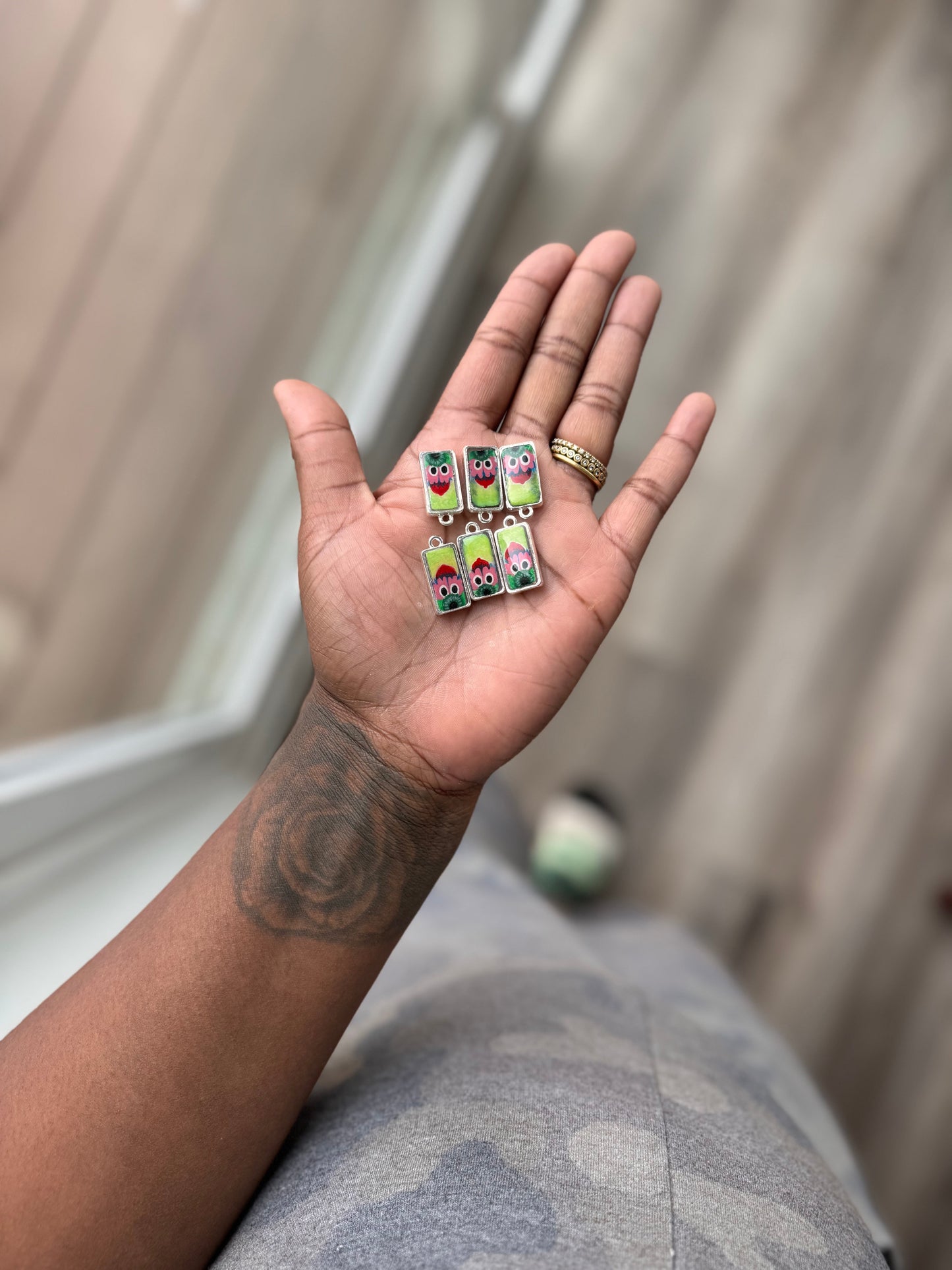 Hand-Painted Peeking Phanatic Earrings | Pretty Weird