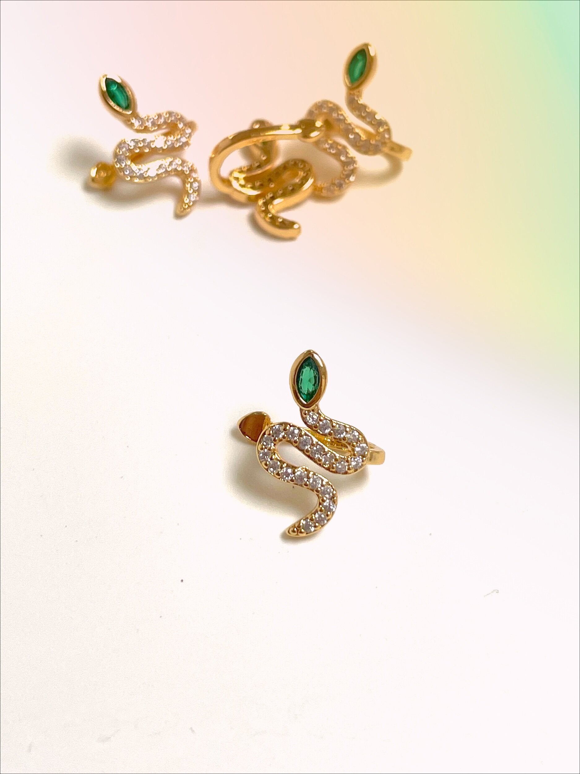Snake CZ Jewel Cuff - Concordia Style Boutique