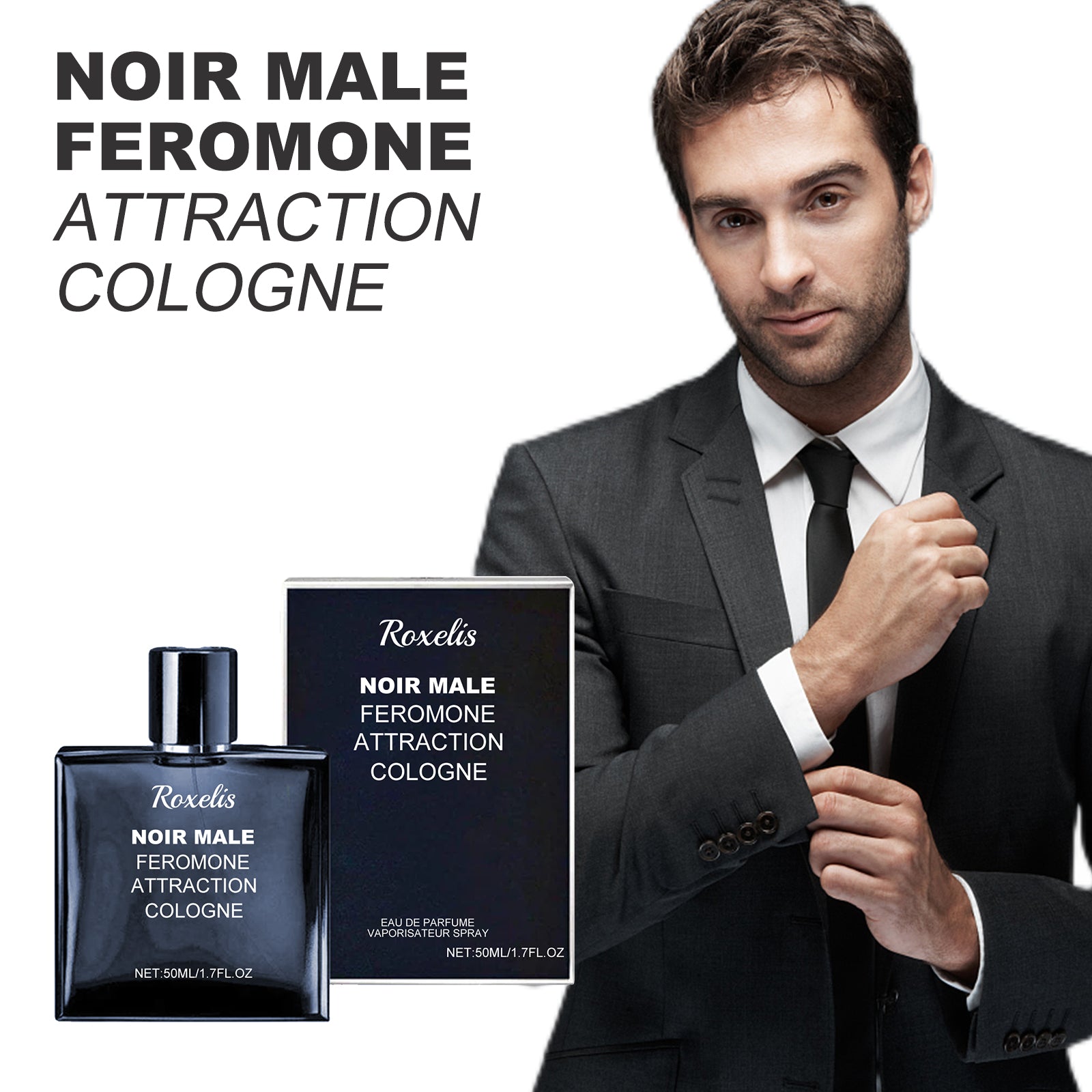 Roxelis Noir Men's Feromone Attraction Cologne - Refreshing - Mild Not Pungent - Lasting Fragrance - Premium Cologne from Concordia Style Boutique - Just $17.26! Shop now at Concordia Style Boutique