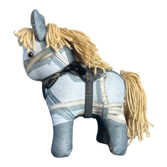 Equestrian Vintage Silk Scarf Patchwork Pony