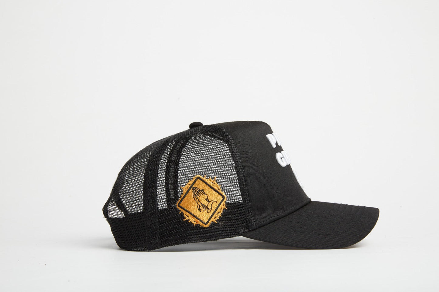 Pray Grind Repeat- Signature Series Black Mesh Snap-Back - Concordia Style Boutique