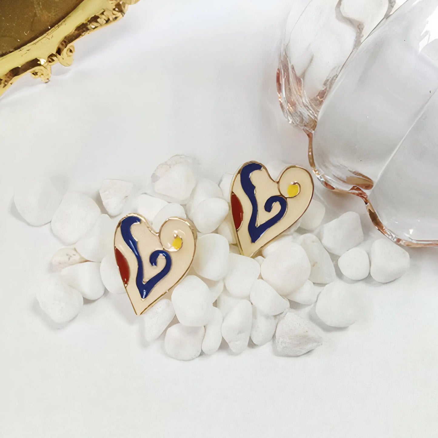 CB Heart Stud Earrings - Concordia Style Boutique