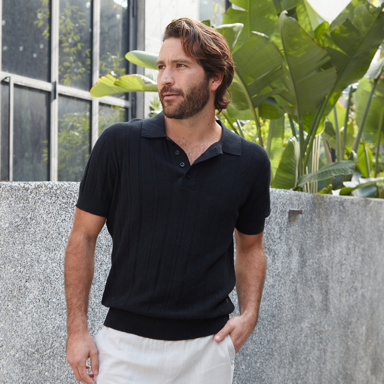 Edison Sweater Knit Polo - Concordia Style Boutique