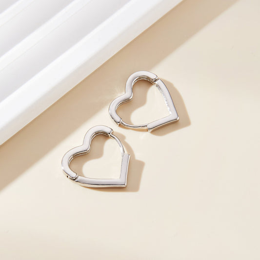 HEART HOOPS EARRINGS (PAIR) - Concordia Style Boutique