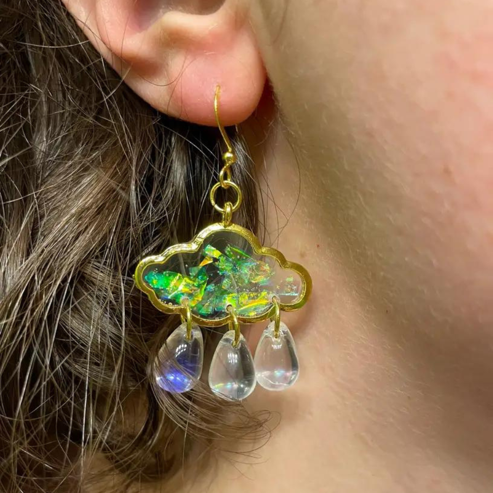 RAIN CLOUD EARRINGS (PAIR) - Concordia Style Boutique