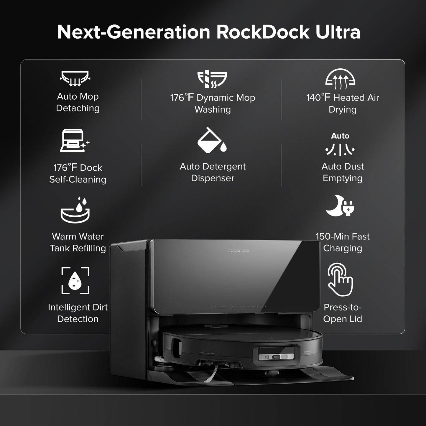 Roborock Saros 10 Robot Vacuum with Refill & Drainage System