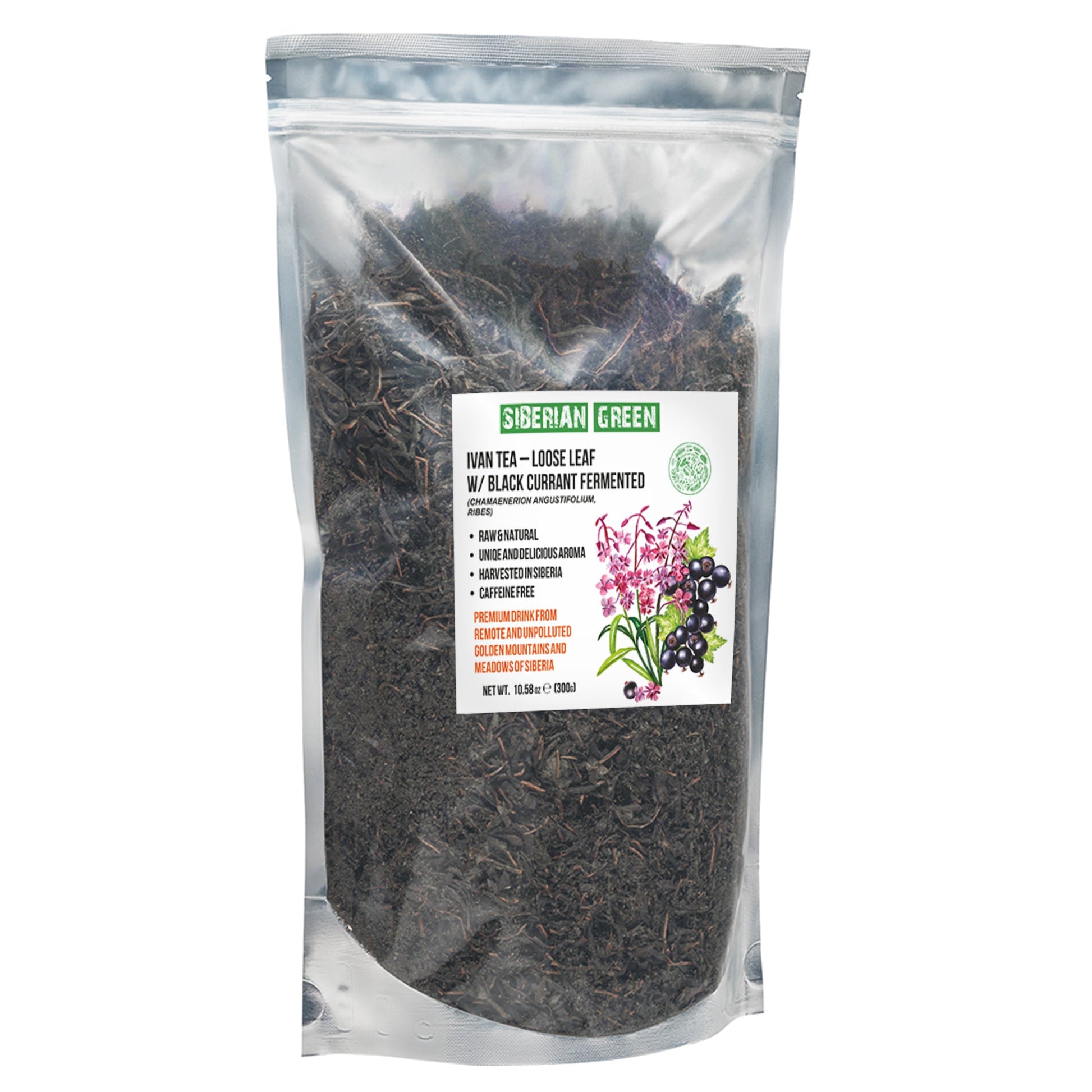 Siberian Green Fermented Ivan Tea with Black Currant Leaves – 300g - Concordia Style Boutique