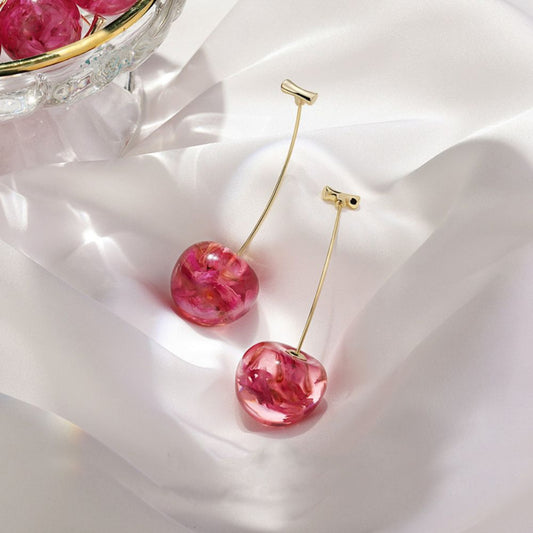 PINK CHERRY EARRINGS (PAIR) - Concordia Style Boutique