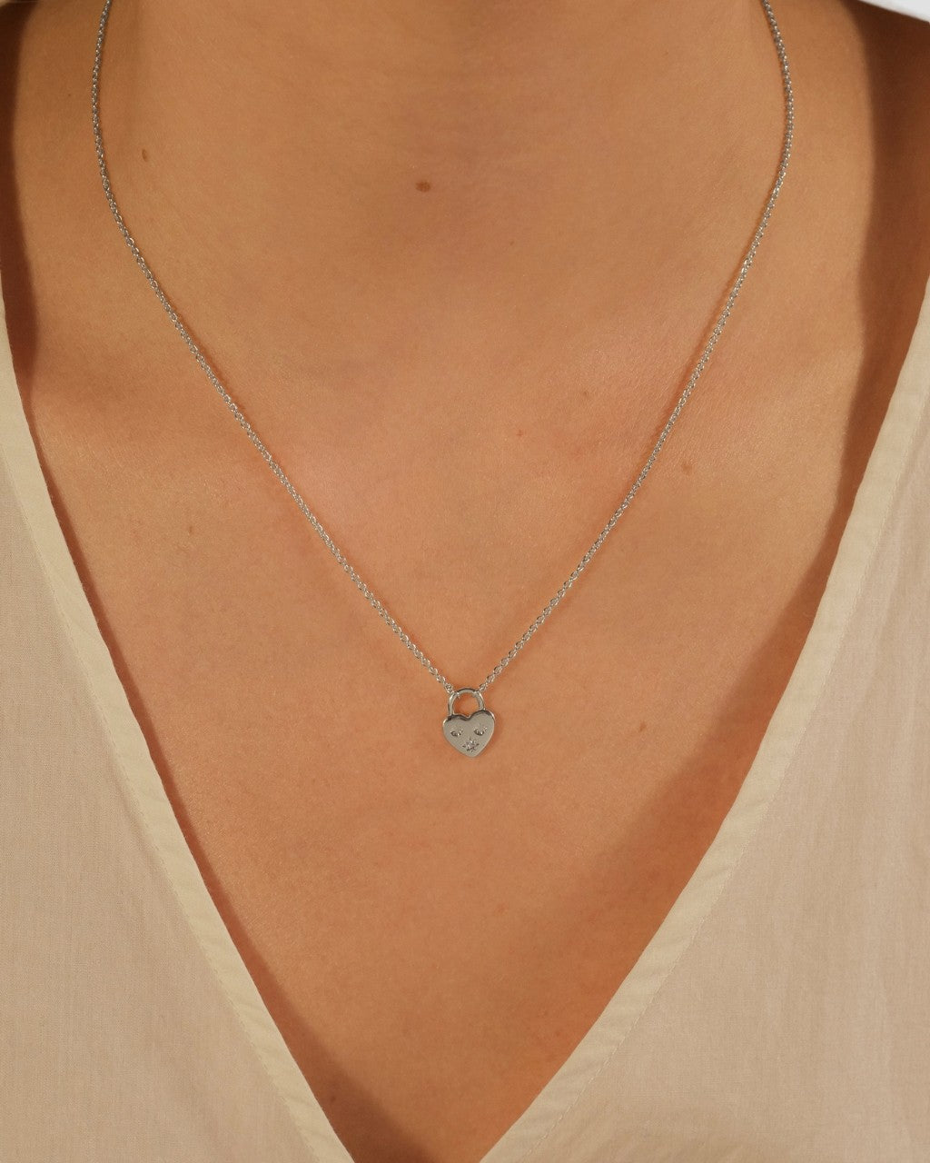 Josephine CZ Heart Locket Pendant Necklace - Concordia Style Boutique