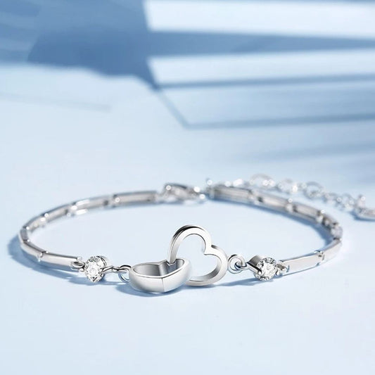 CLAMPED HEART BRACELET (ADJUSTABLE) - Concordia Style Boutique