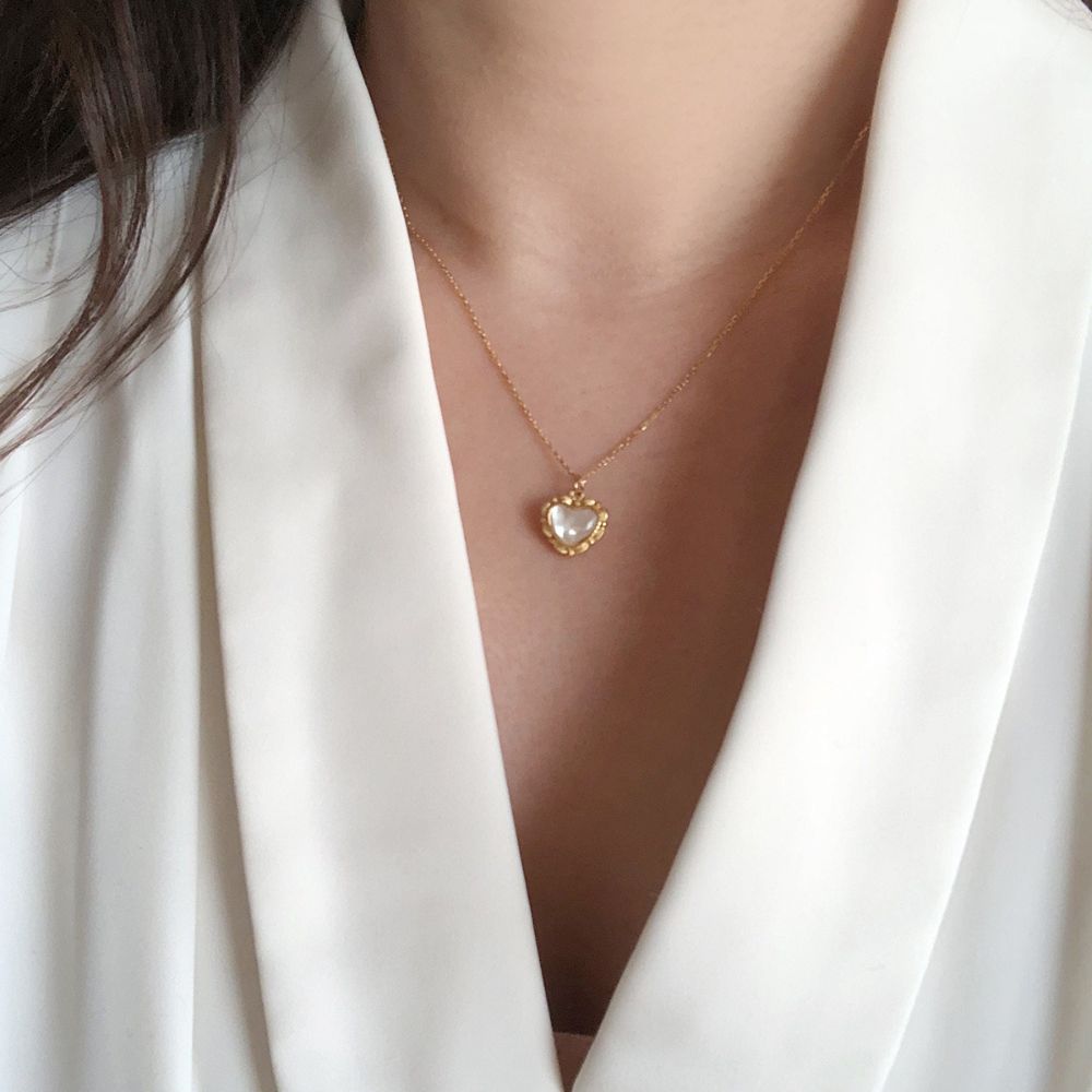 PEARL HEART NECKLACE - Concordia Style Boutique