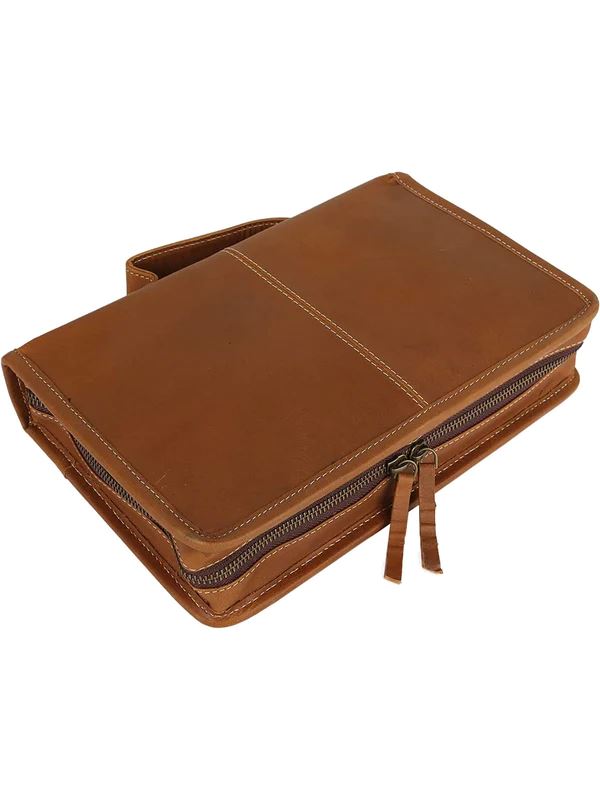 Classic Bible Leather Cover - Tan - Concordia Style Boutique
