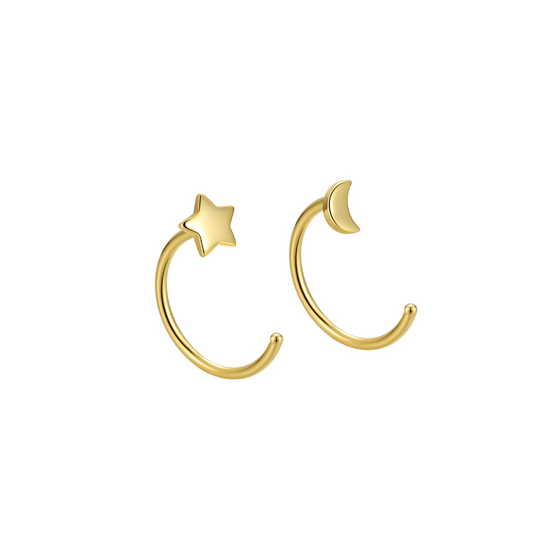 MOON AND STAR EARRINGS - Concordia Style Boutique