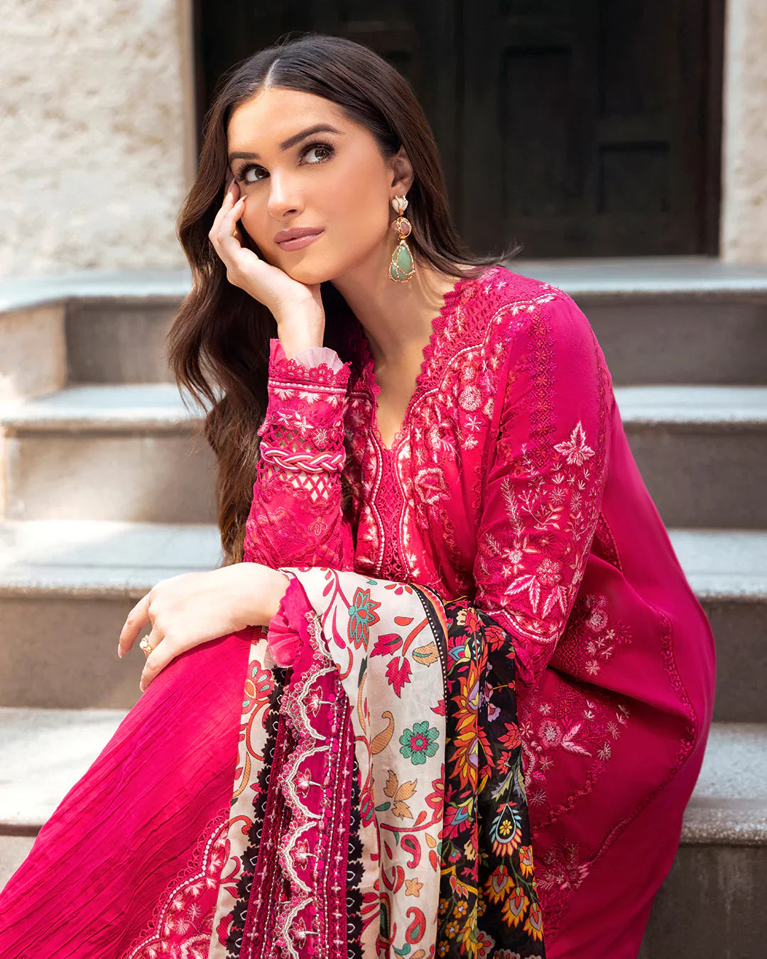 Faiza Saqlain - Varda Three Piece Embroided Lawn
